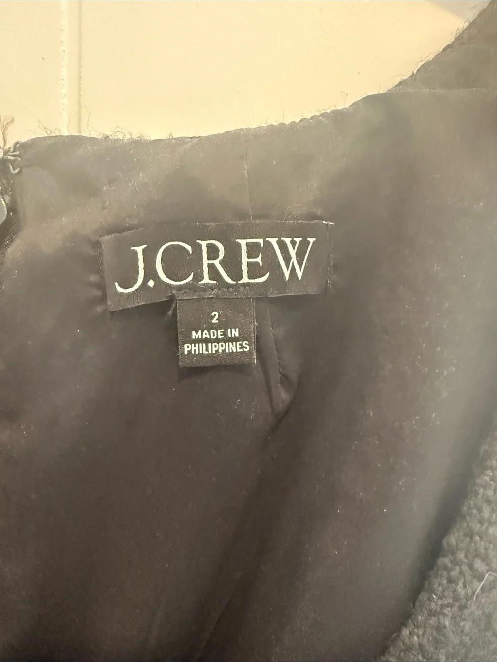 J. Crew Black Tweed Sleeveless Jewel-Button Mini Dress